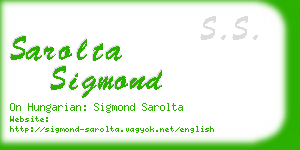 sarolta sigmond business card